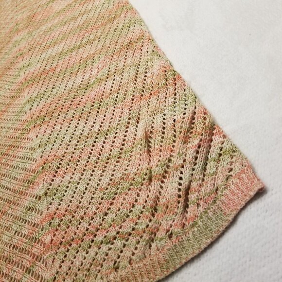 100% Cotton Crochet Knit Bodycon Dress Pink/Green/Beige Maxi Long Medium NWT C&C - Picture 6 of 11